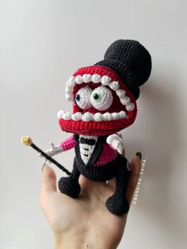 PDF Crochet Caine Pattern, Amazing Digital Circus Amigurumi Pattern, Crochet Monster, Halloween Crochet Pattern, Amigurumi Monster Caine
