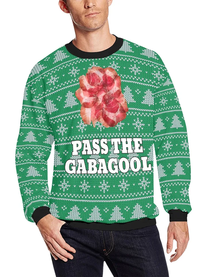 Pass The Gabagool Christmas Ugly Sweater