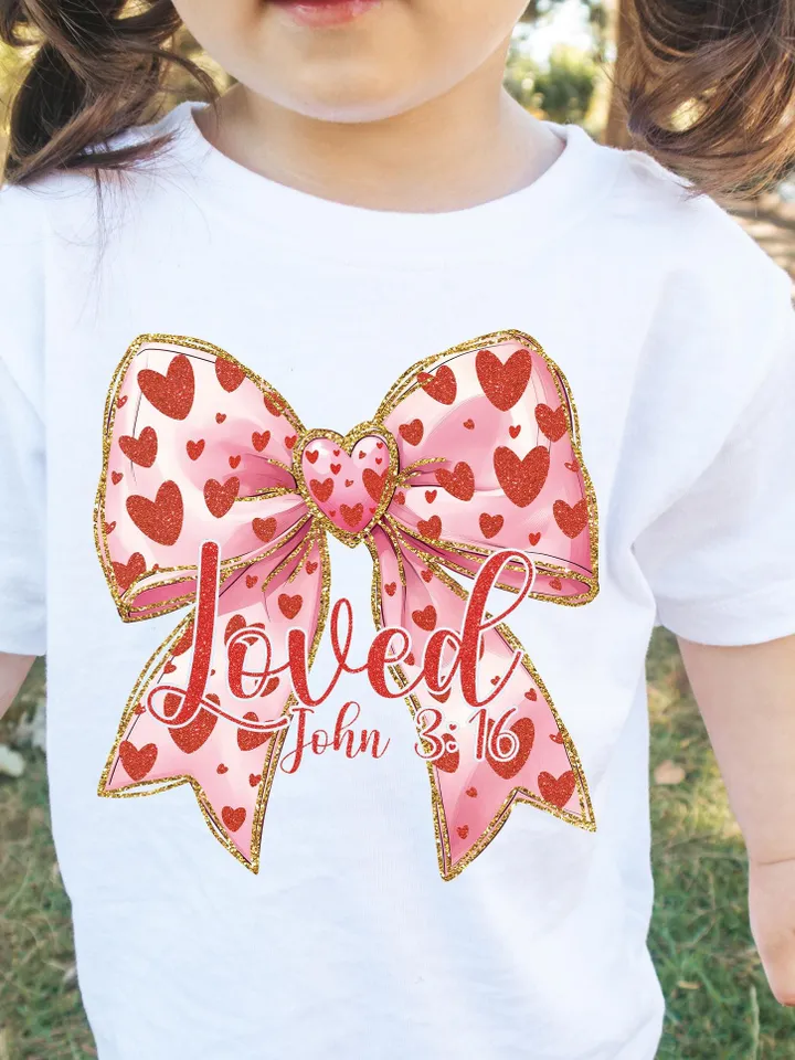 Christian Valentines Png, Loved John 3:16 Png, Retro Valentine Png, Valentines Day Png, Bible Verse Png, XOXO Png, Checkered Varsity Png
