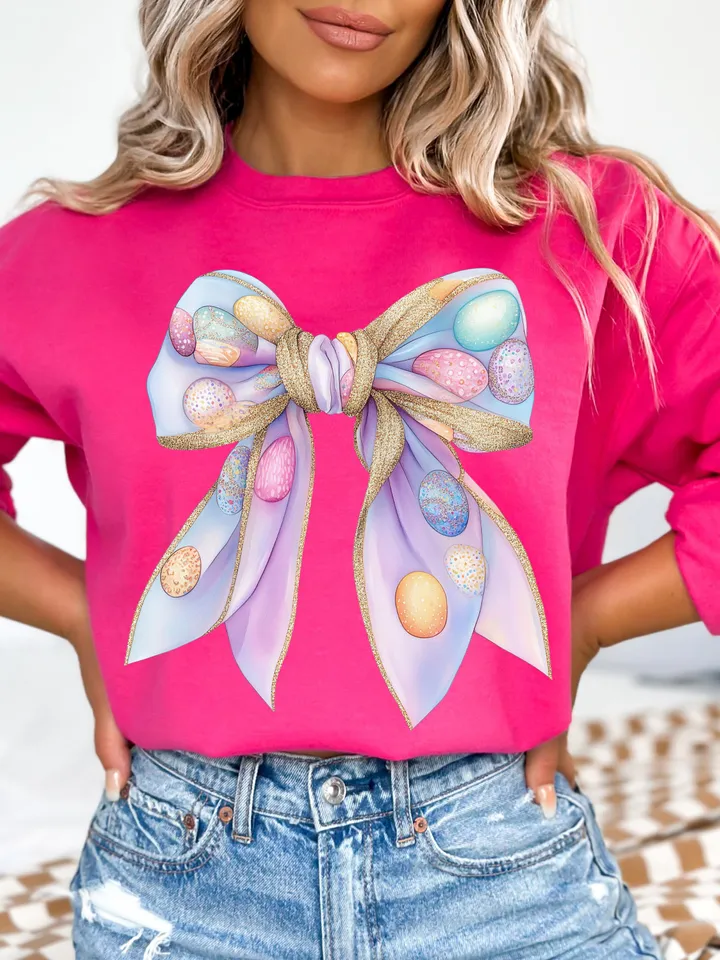 Easter Coquette Bow Png, Checkerboard pastel bow png, Easter Png, Easter Bunny Png, Easter shirt design, Spring Png, Glitter bow png