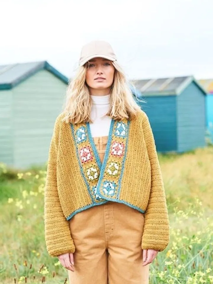 Cardigan granny squares, easy cardigan crochet pattern, women ladies cardigan pdf instant download