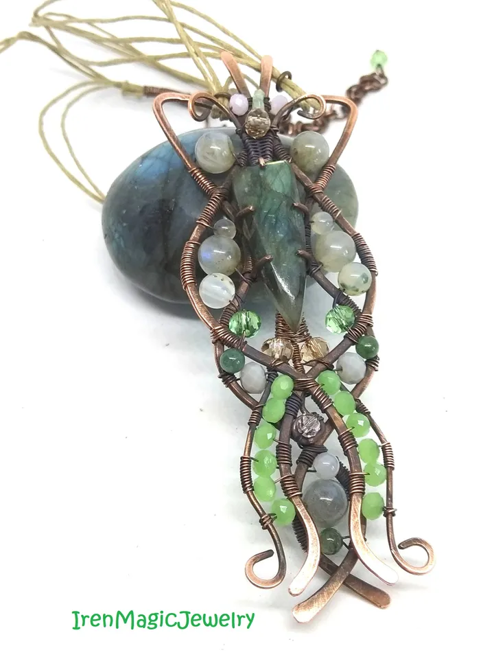 Labradorite Pendant Elvish Magic Jewelry