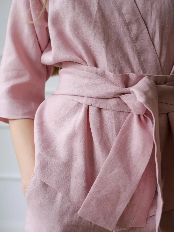 Linen suit - Kimono jacket with pants for women - Linen pants - Linen clothing womens