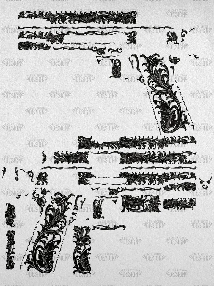 VECTOR DESIGN Colt 1911 government Scrollwork 4
