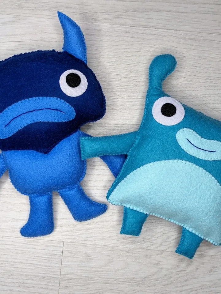 Endless alphabet Monsters Felt toys, Endless Numbers - Big Blue Monster