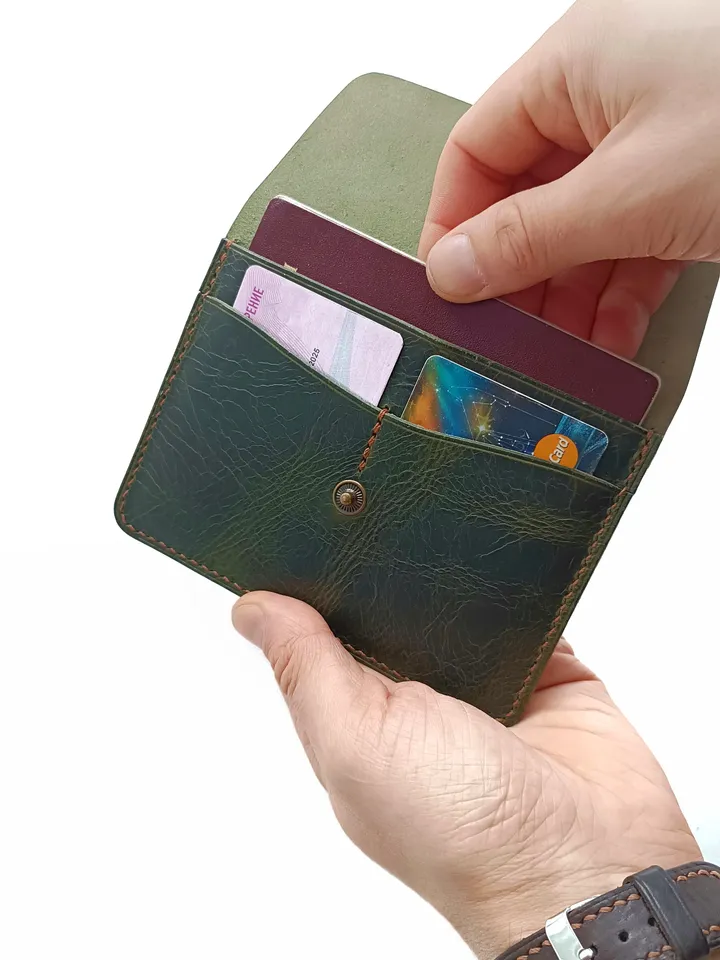 Passport case Pattern 4 mm / Passport case wallet Pattern / Auto-document holder - PDF Download - Leather pattern PDF