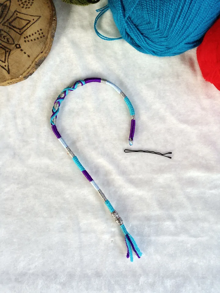 Removable Wrap, Hippie Hair Braid, Hair Wrap Extension, Clip in Extensions Bohemian, Gypsy Hippie Style, Festival Girl Blue Wraps,