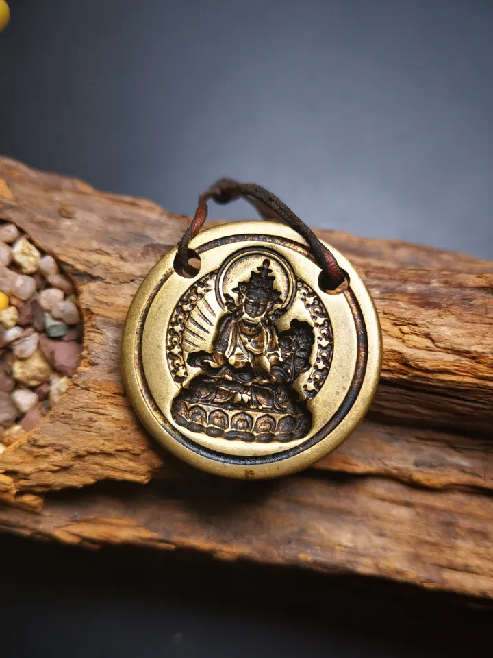 Gandhanra Old Tibetan Buddha Statue Tsa Tsa Mold Amulet,White Tara,Copper Mould For Making Clay Buddha Statue, DIY Tsha Tsha Statue,Pendant