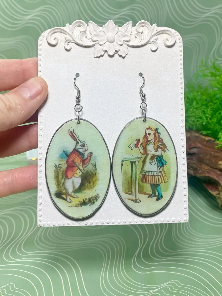 Handmade earrings. UV resin. Individual design.