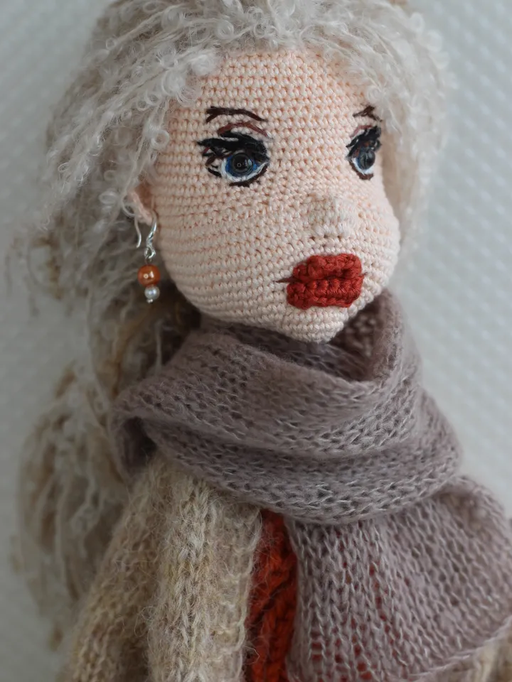 Crochet doll, Amigurumi doll, Handmade cotton doll, Waldorf doll
