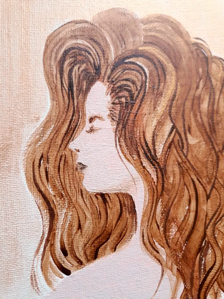 Acrylic Angel on flat canvas panel/Guardian angel/Female angel/Gift for woman/Spirituality gift/Original Angel Painting/Hand Painted Angel