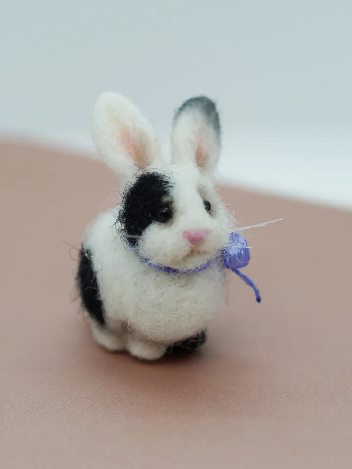 Basil the rabbit, miniature needle felted bunny, gift for her, tiny rabbit, made to order