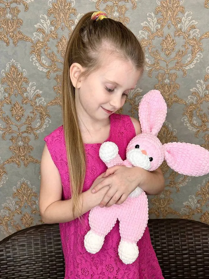 Crochet handmade bunny Crochet cuddle toy Crochet rabbit snuggler