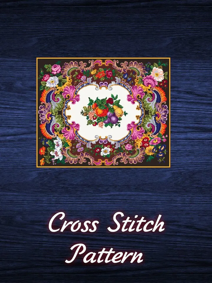 Antique Cross Stitch Pattern Panels Counted Digital Download PDF