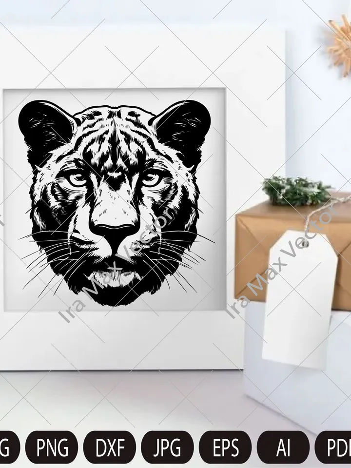 Panther face SVG, Panther Head Svg, Panther Svg,Panther Mascot SVG, Panther Dxf, Panther Png, Panther Clipart, Panther Files, Eps