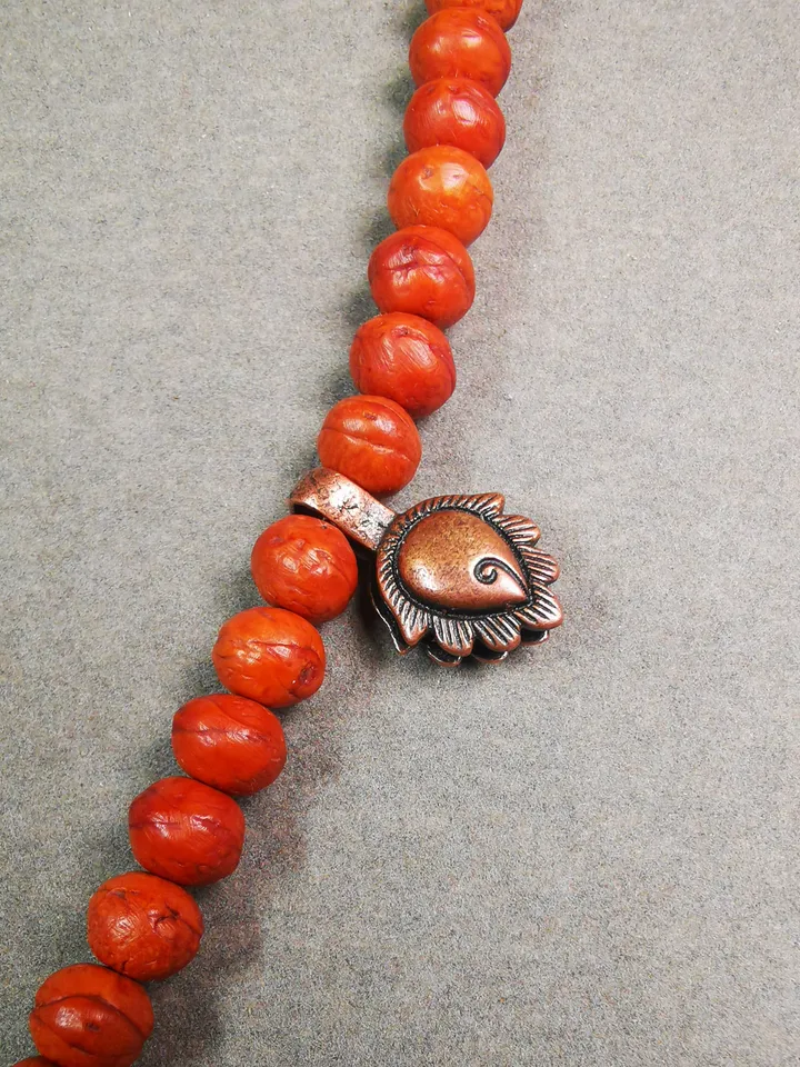 Gandhanra Handmade Buddhist Mala Counter Clip,Bum Counter Clip for Prayer Beads,Shankha / Conch Shape,Mala Accessories