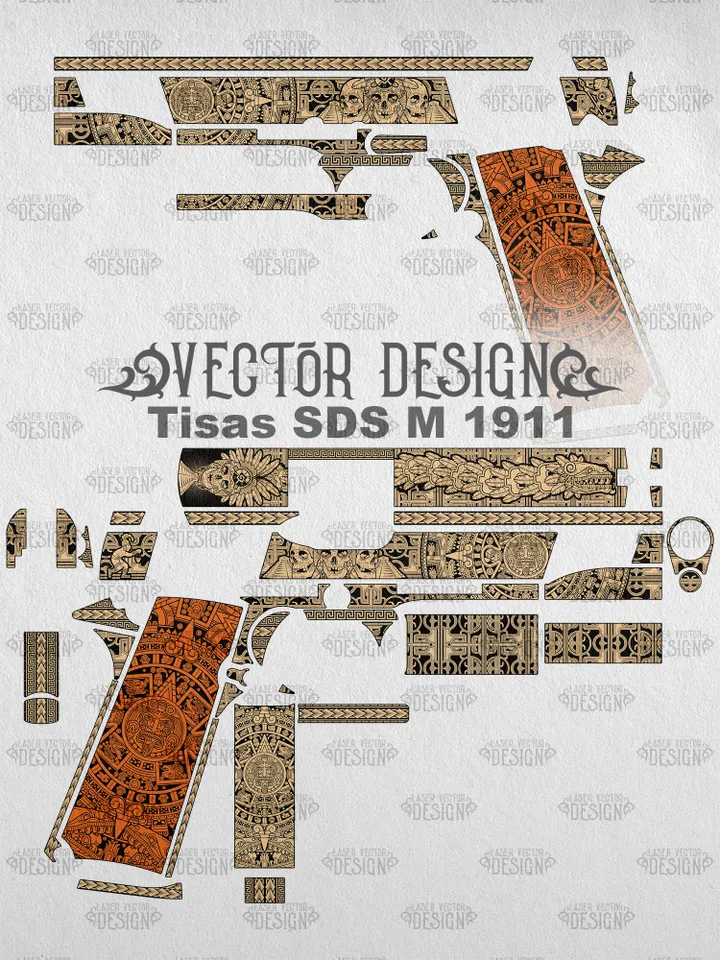 VECTOR DESIGN Tisas SDS M 1911 Aztec calendar
