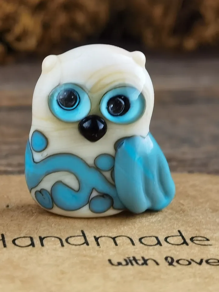 Glass figurines Miniature Owl figurine Tiny owl glass owl gifts graduation gifts Tiny glass animals terrarium figurines Animal figurines