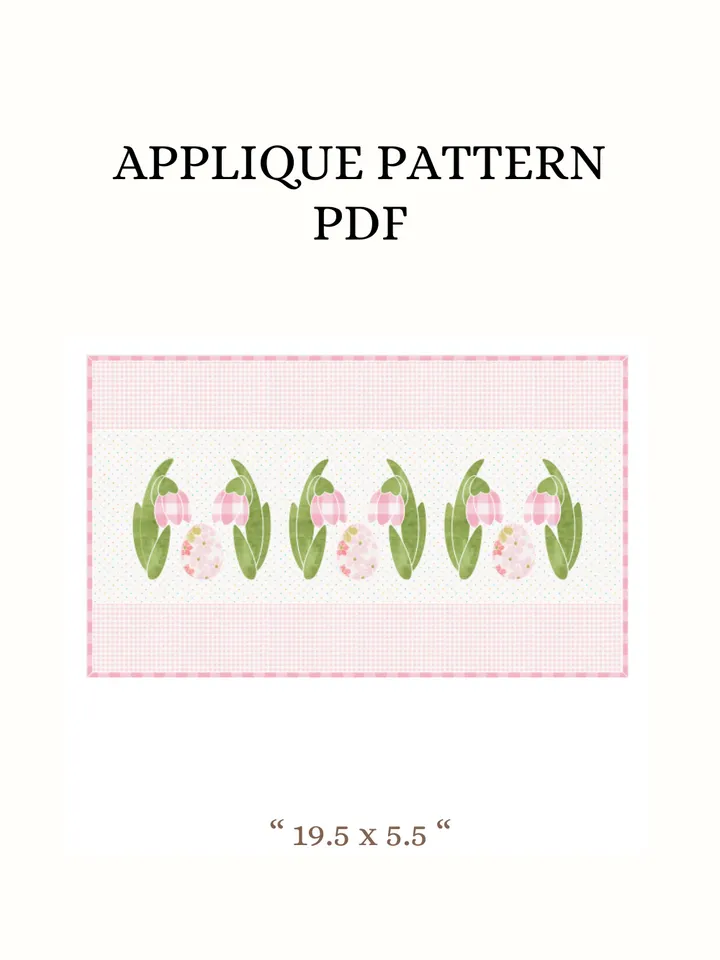 Applique pattern in PDF for a spring pillow