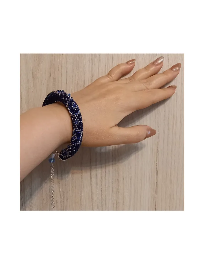 Bead Crochet Rope patterns for beading «Roberta» Necklace and Bracelet. PDF patterns, Instant Digital Download
