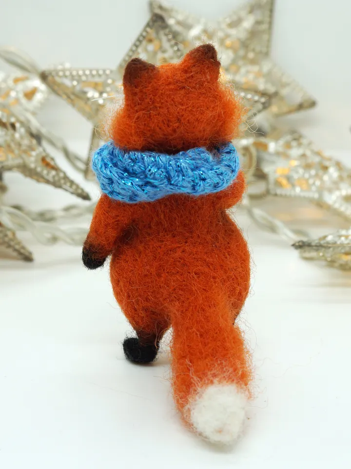 Rooney the fox, miniature needle felted animal, gift for Christmas, made to order
