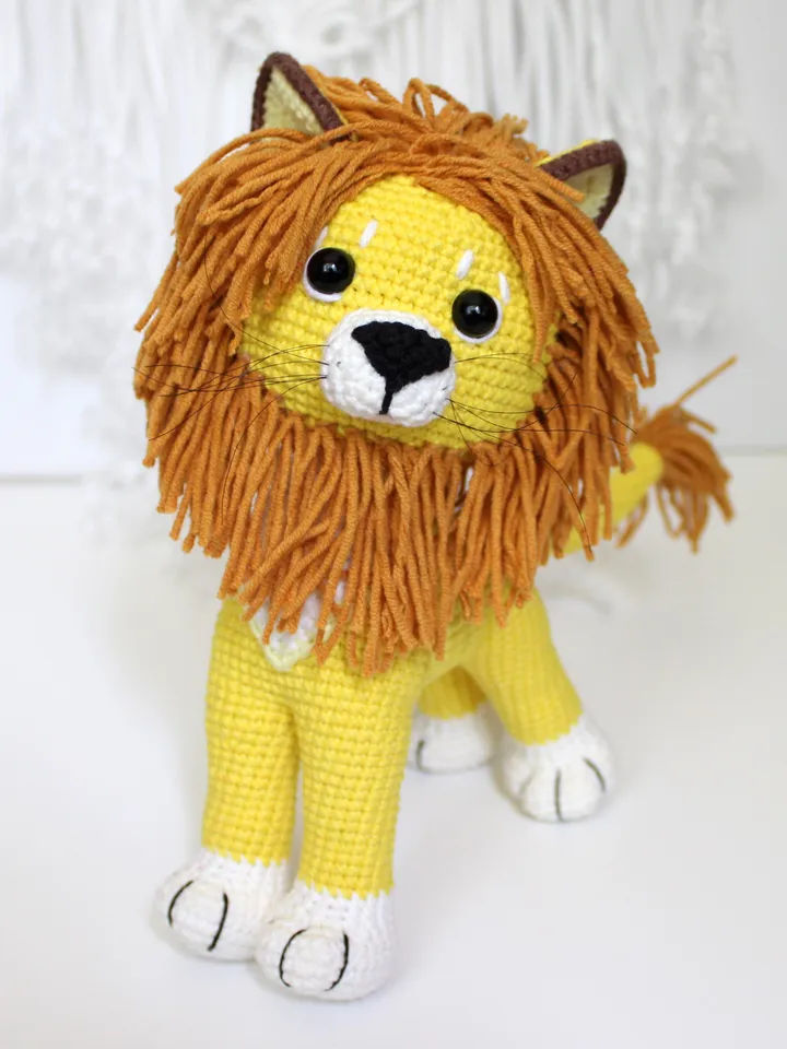 Lion crochet pattern PDF in English Amigurumi lion cub stuffed animal toy