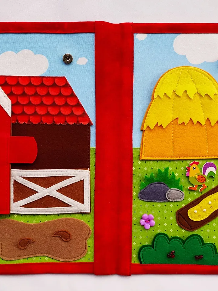 Farm Quiet Book Pattern, Felt book template, Felt farm animals pattern, Felt finger puppet pattern, Felt pattern PDF for toddler