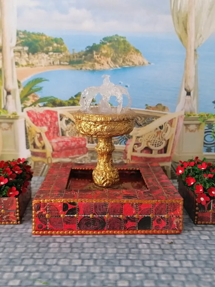 Miniature fountain. Fountain for the collection of dolls.