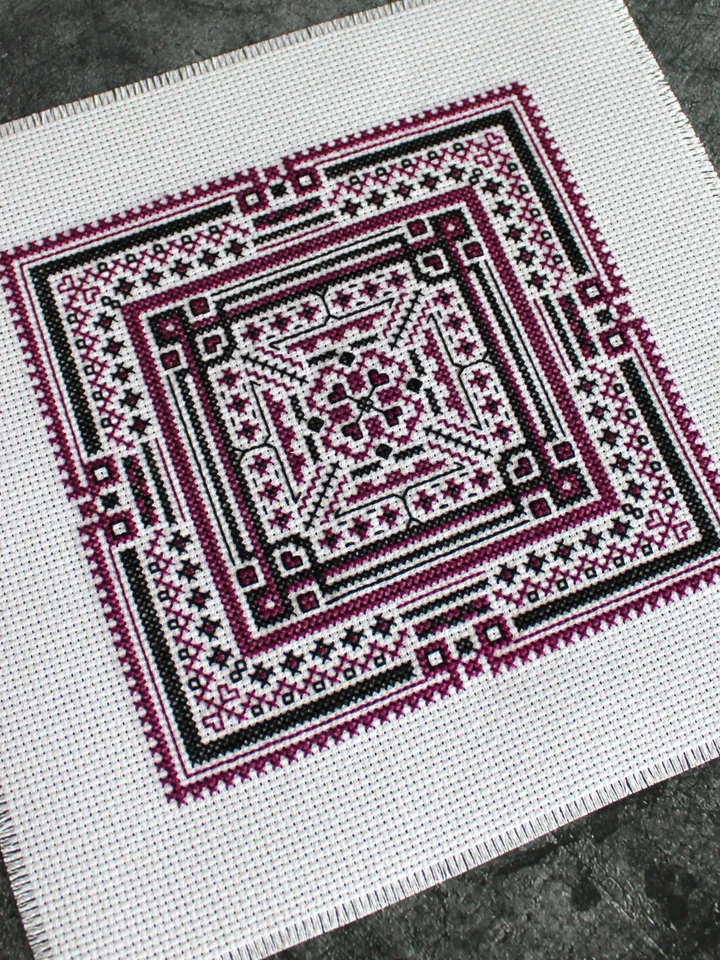 Cross stitch pattern Simple geometry, easy cross stitch chart PDF