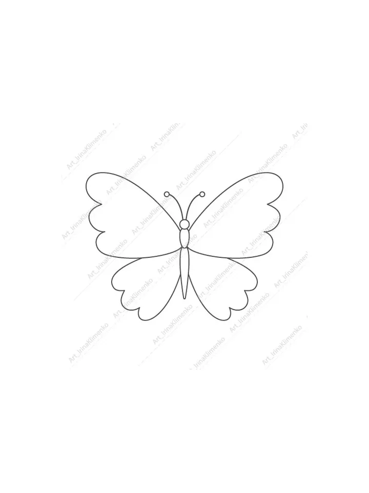 Butterfly 2 vector doodle EPS