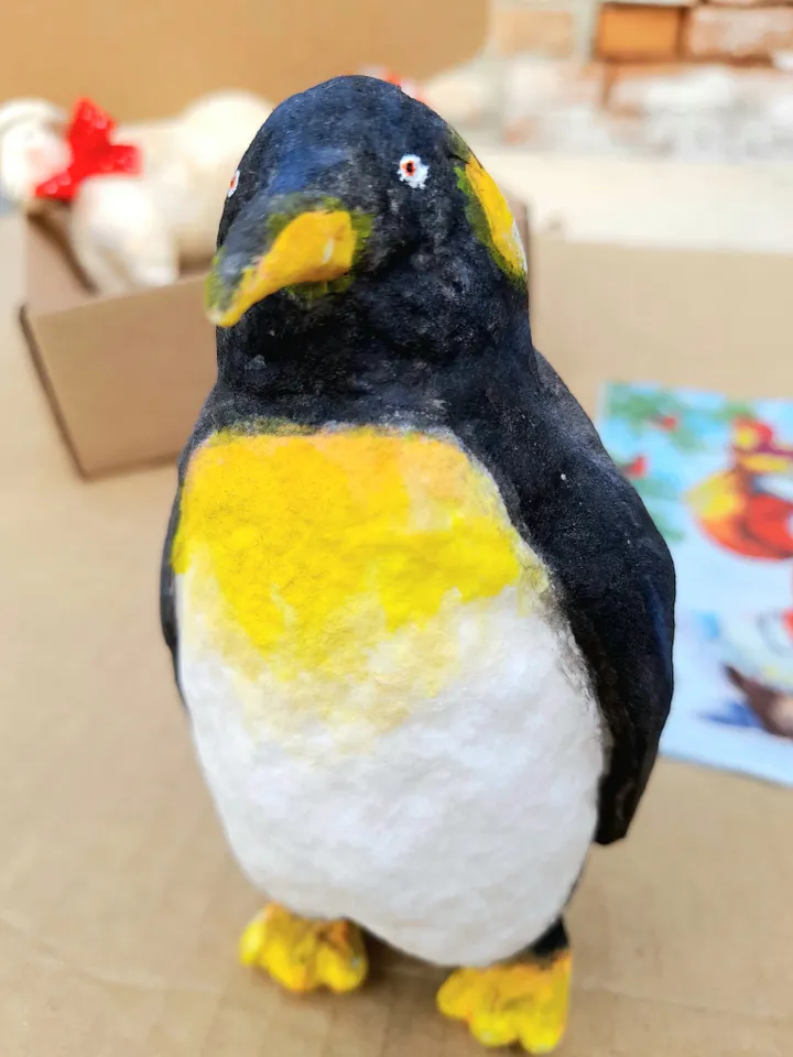 Kid Emperor Penguin Theme Room Decor Penguin Spun Cotton Ornaments Decor Birthday child Idea
