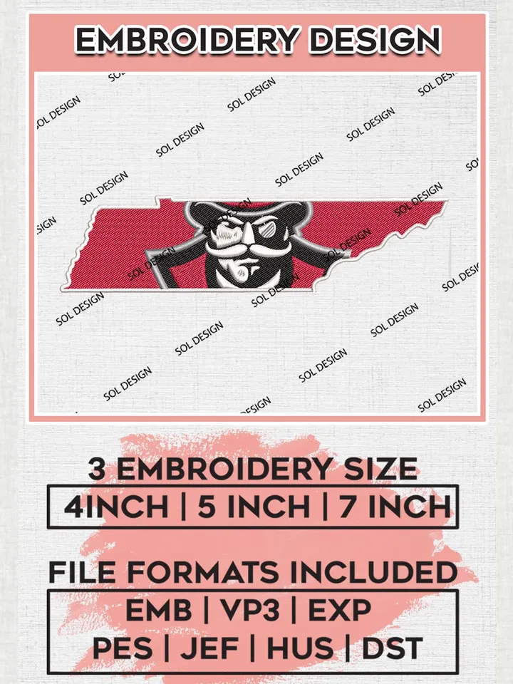 NCAA Austin Peay Governors Team Logo Embroidery Design Files, NCAA Austin Peay Governors Machine Embroidery, NCAA Teams, 3 sizes, NCAA Machine embroidery designs, Digital Download