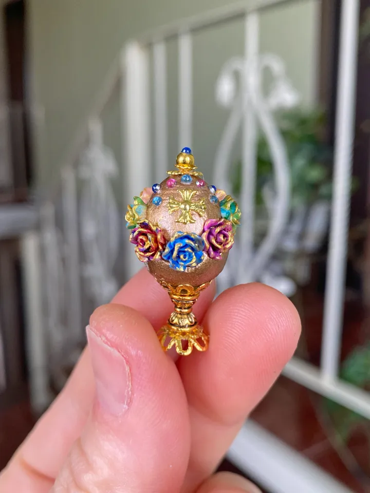 Faberge egg. Easter Egg. Miniature. 1:12.