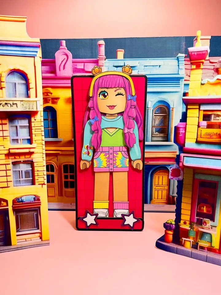 Roblox paper doll pink