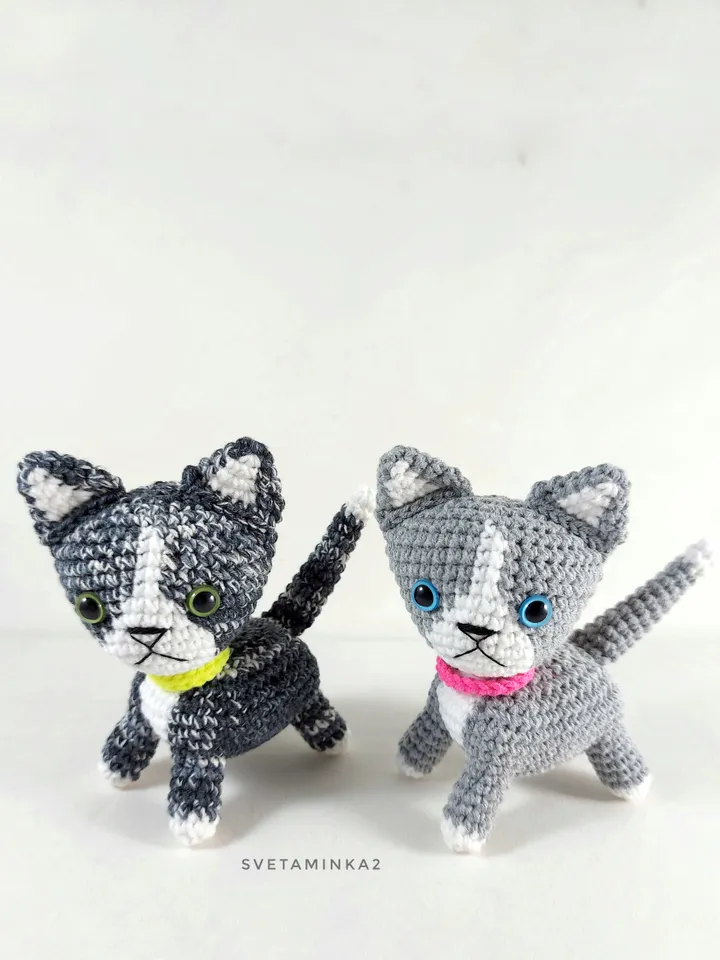 Crochet Kitten Pattern. Amigurumi Cat Pattern. Digital Download. PDF.