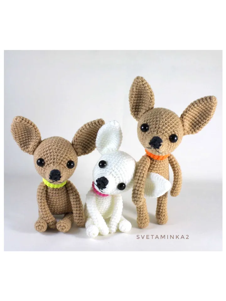 Crochet Chihuahua Pattern. Amigurumi Chihuahua. Crochet Dog. Amigurumi Dog. Digital Download. PDF.