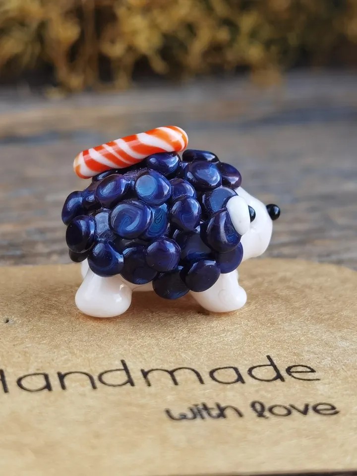 MINIATURE ANIMALS Hedgehog figurine Hedgehog miniature Baby Hedgehog Glass Hedgehog decor Hedgehog gift Tiny Hedgehog Fairy garden animal