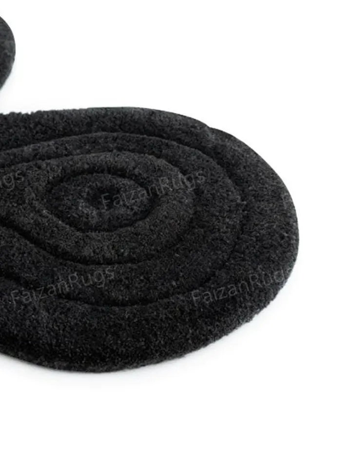 Black Dune | Handmade Wool Rug | Hand Tufted Rug 100% Wool For Living Room, Bed Room, Kids Room In Any Size 10x14,10x12,9x12,8x10,6x9,5x8,