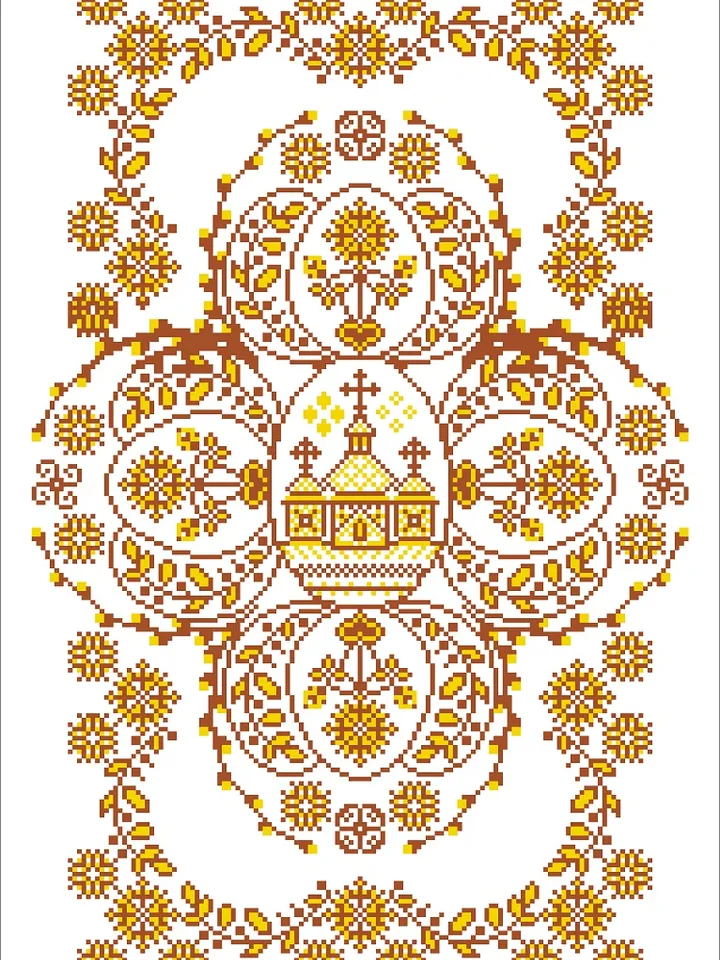 Cross Stitch Pattern Easter Towel Digital Download PDF