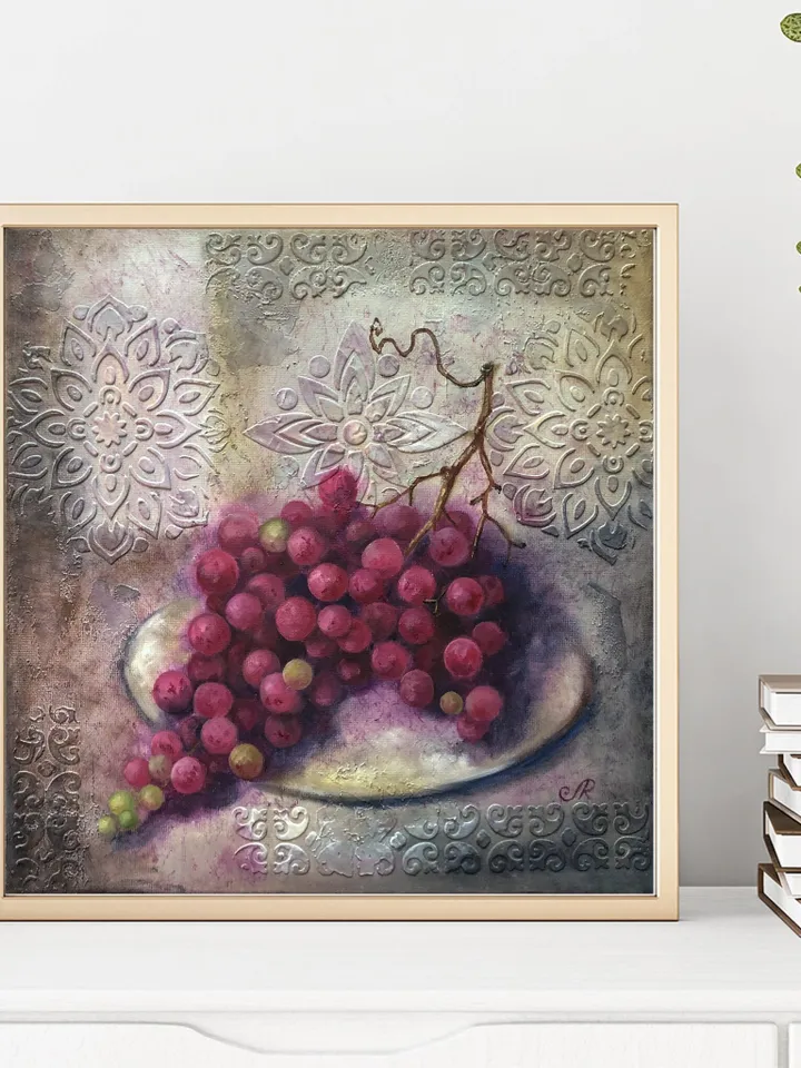 Grape Original Painting Oil Still life Fruits Artwork