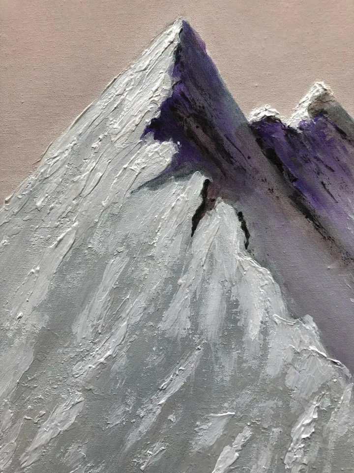 Everest original acrylic painting modern art kitchen painting 12 by 15 inches