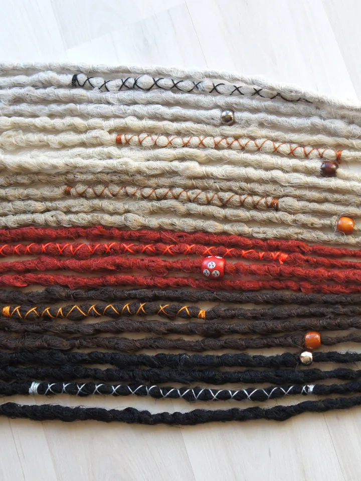 Clip In 4 Dreadlock Extensions Crochet dreads Custom Synthetic Hair Boho Hair Wraps Beads