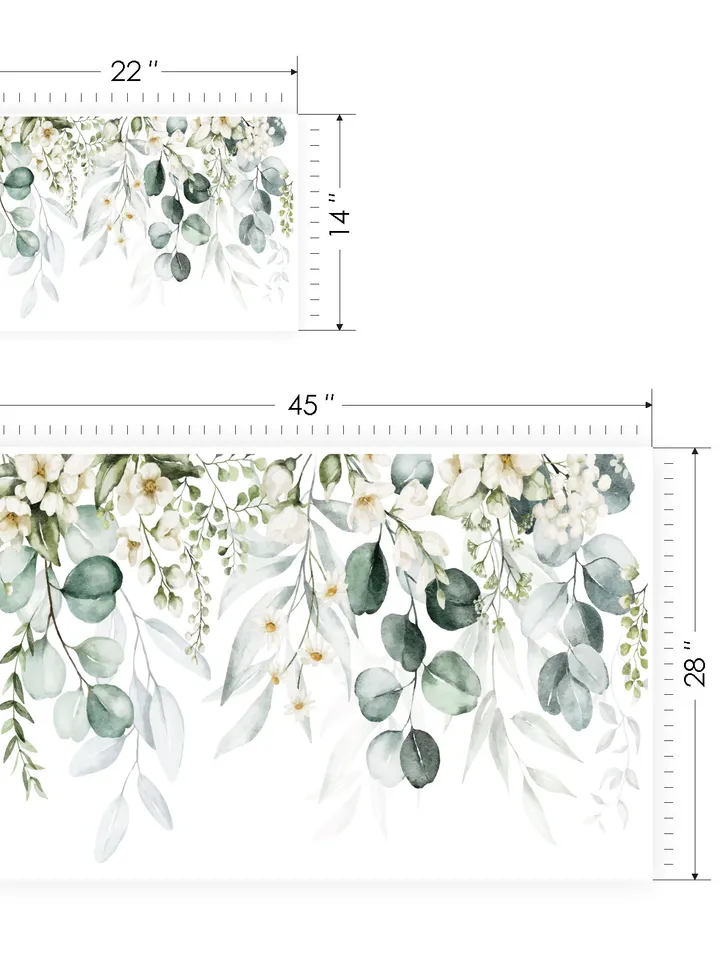 Eucalyptus Wall Decal Greenery Stickers Vines Decor Peel and stick Gift el133