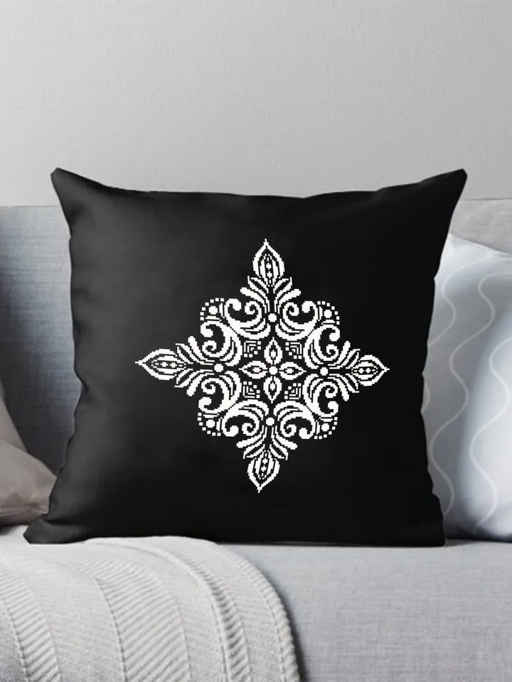Mandala cross stitch pattern PDF download Monochrome cross stitch chart, Simple mandala pattern digital PDF Geometric mandala ornament #M260
