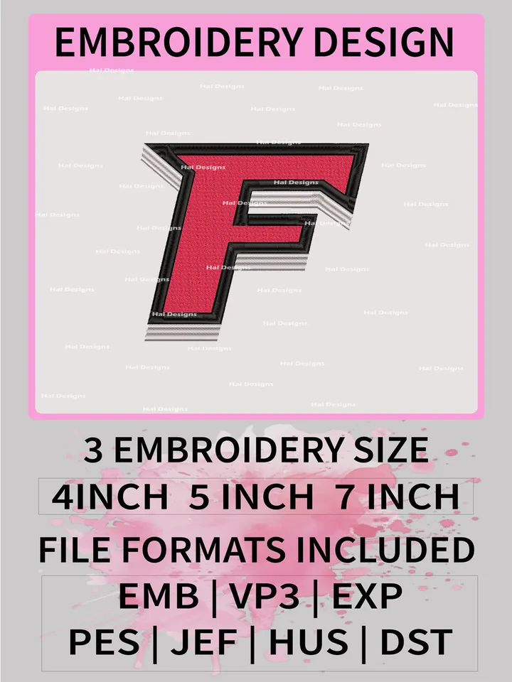 NCAA Fairfield Stags Embroidery File, 3 Sizes, 6 Formats, NCAA Machine Embroidery Design, NCAA Logo, NCAA Teams