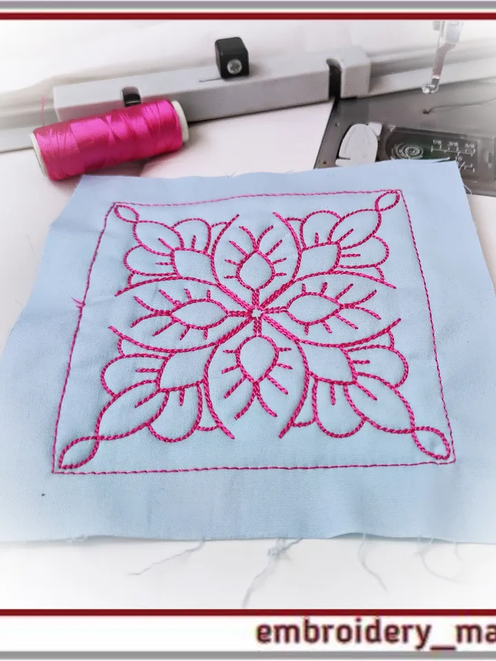 Quilt Block 42 Quilting Designs by Embroidery Manavi 05