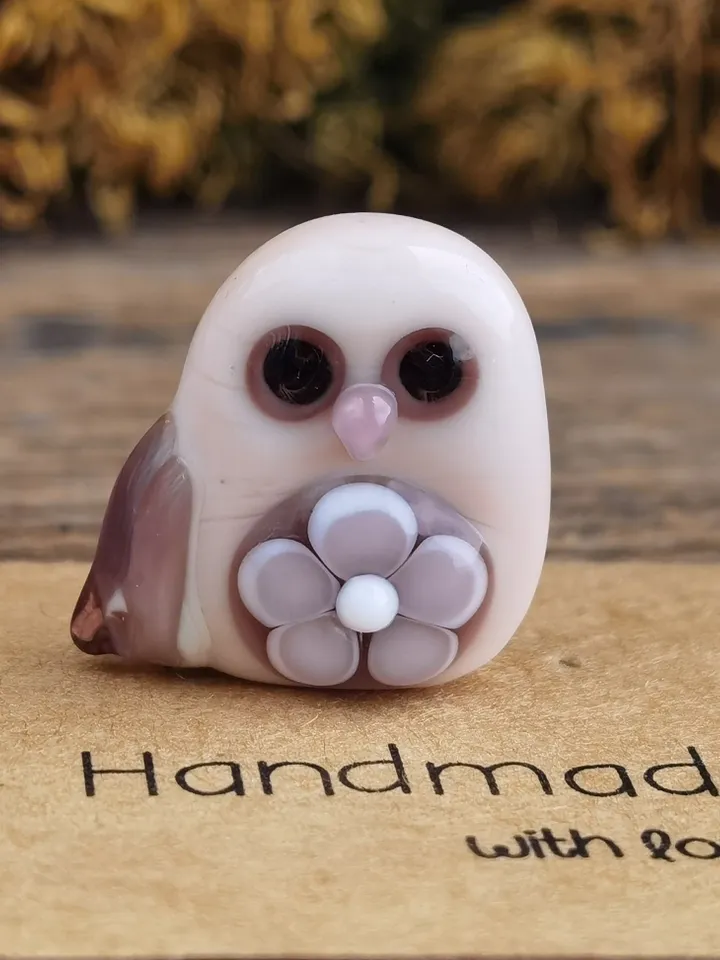 Glass figurines Miniature Owl figurine Tiny owl glass owl gifts graduation gifts Tiny glass animals terrarium figurines Animal figurines
