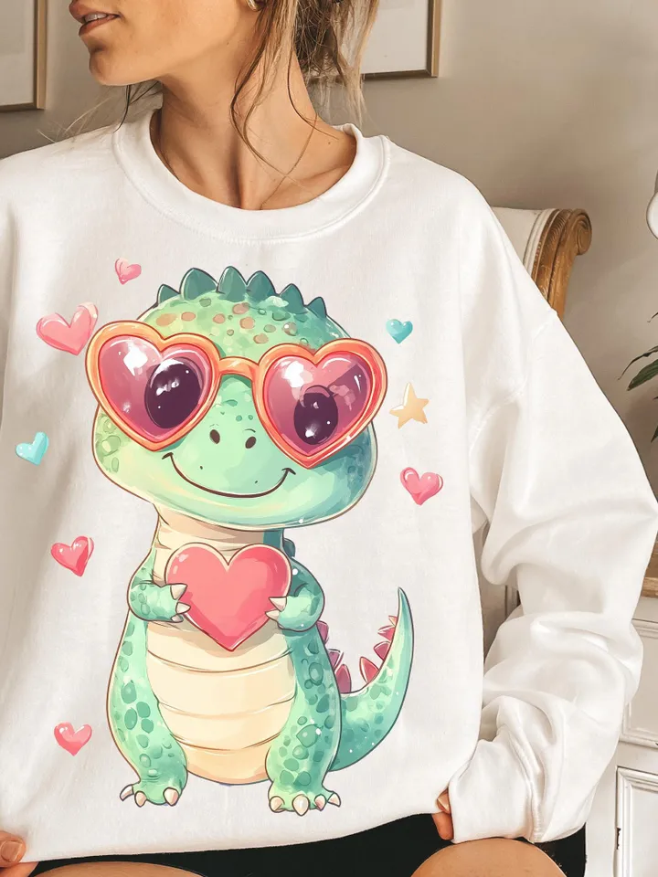 Valentine's Day T-Rex Png, Dino Love Png, T-Rex Valentine Png, Valentine Dino Png, Dinosaur Love Png, Sweet T-Rex Png, Romantic Dinosaur Png