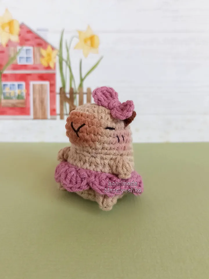 Soft toy Capybara, Capybara girl, Capybara boy, Crocheted Capybara, Kawaii.
