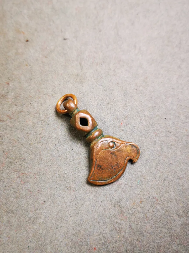 Gandhanra Antique Tibetan Amulet Pendant,Kartika(knife of the dakinis), Trantic Buddhism Dharma, Made of Lima Brass